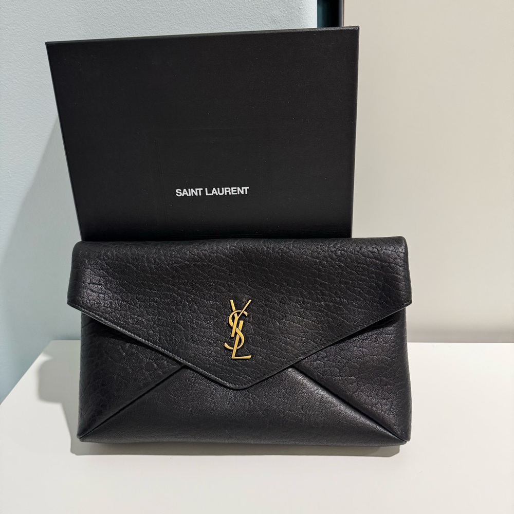 Saint Laurent Cassandre Large Envelope Pouch Clutch